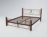 Ліжко Крокус 160*190 металеве на дерев'яних ногах, фото 8