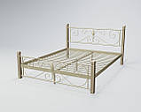 Ліжко Крокус 160*190 металеве на дерев'яних ногах, фото 9