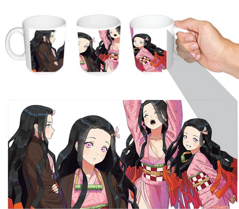 Чашка біла аніме Незуко Клинок розсікає демонів ABC, фото 1