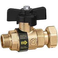 Шаровой кран с обратным клапаном Ø3/4" Н x 3/4" НГ Caleffi 334500