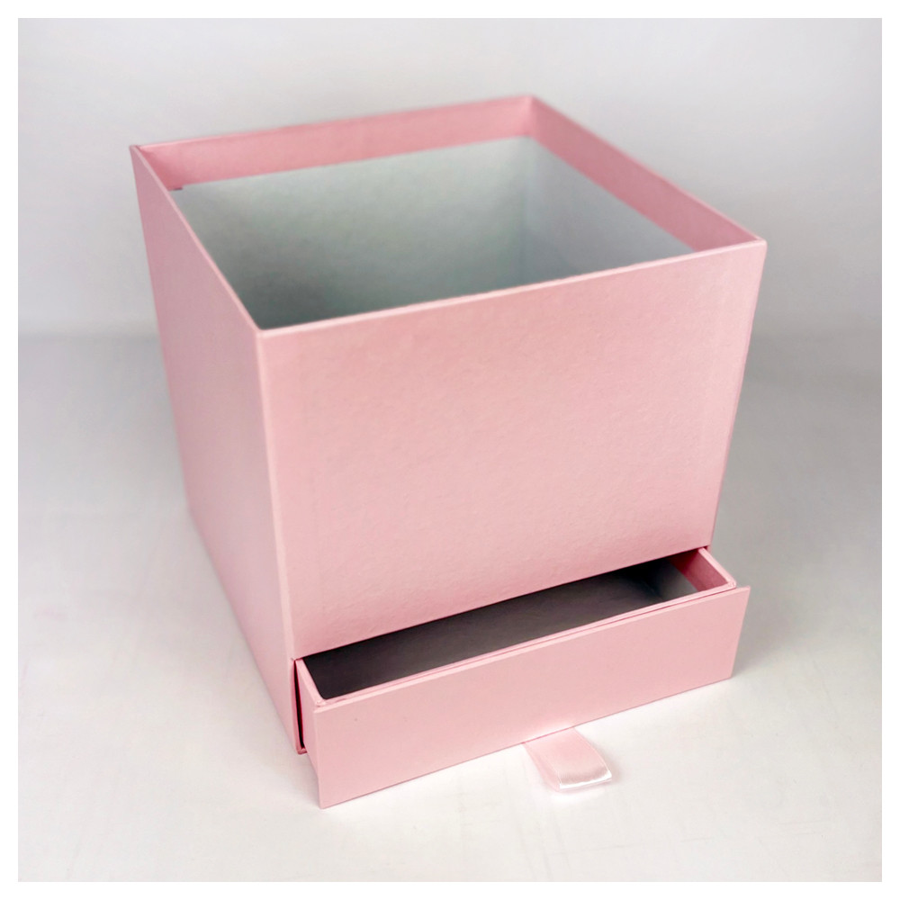 Куб зі шкатулкою 20*20*20 см рожевий
