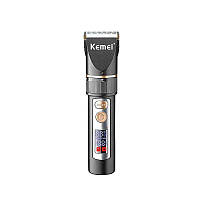 Машинка для стрижки с керамическим ножом и с LED-дисплеем Kemei KM-5073