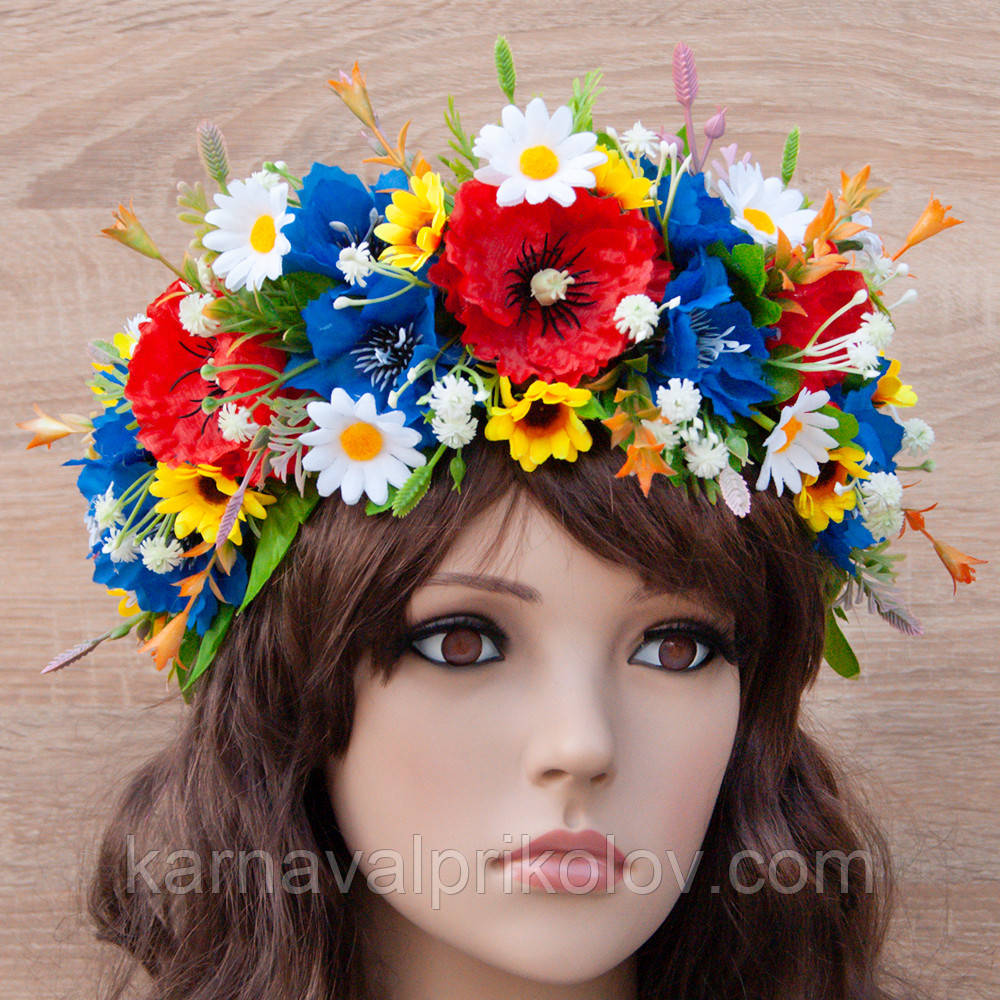 Український віночок об'ємний на голову Цвєтана11236