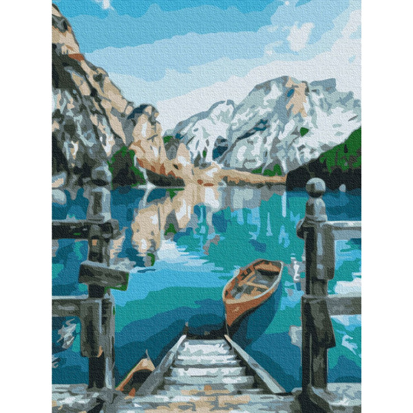 Картина за номерами Човен біля озера, фото 1