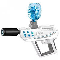 Дитячий акумуляторний водяний автомат з гыдрогелевими кульками орбіз Laser Water Bullet Gun M7 білий