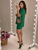 Літній жіночий прогулянковий костюм великого розміру сорочка та шорти з крепу, фото 2