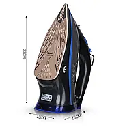 Портативна парова праска з керамічною підошвою 2600Вт RAF R.1215J Праска з функцією відпарювання, фото 3