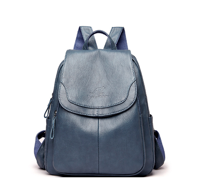 Рюкзак жіночий шкіряний Hefan Daishu Trend Синій