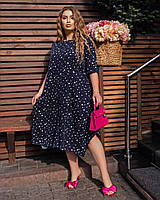 Жіноче літнє плаття із софту вільного крою рр.50-52, 54-56,58-60,62-64, фото 6