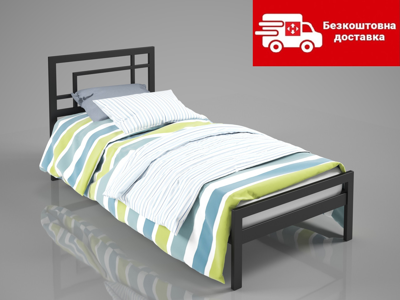 Ліжко Хайфа Міні 90*190 металеве LOFT, фото 1