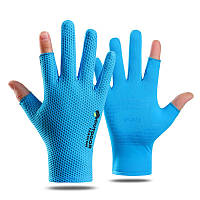 Спортивні літні рукавички з захистом від ультрафіолету 2 палі для велоспорту, риболовлі, фітнесу