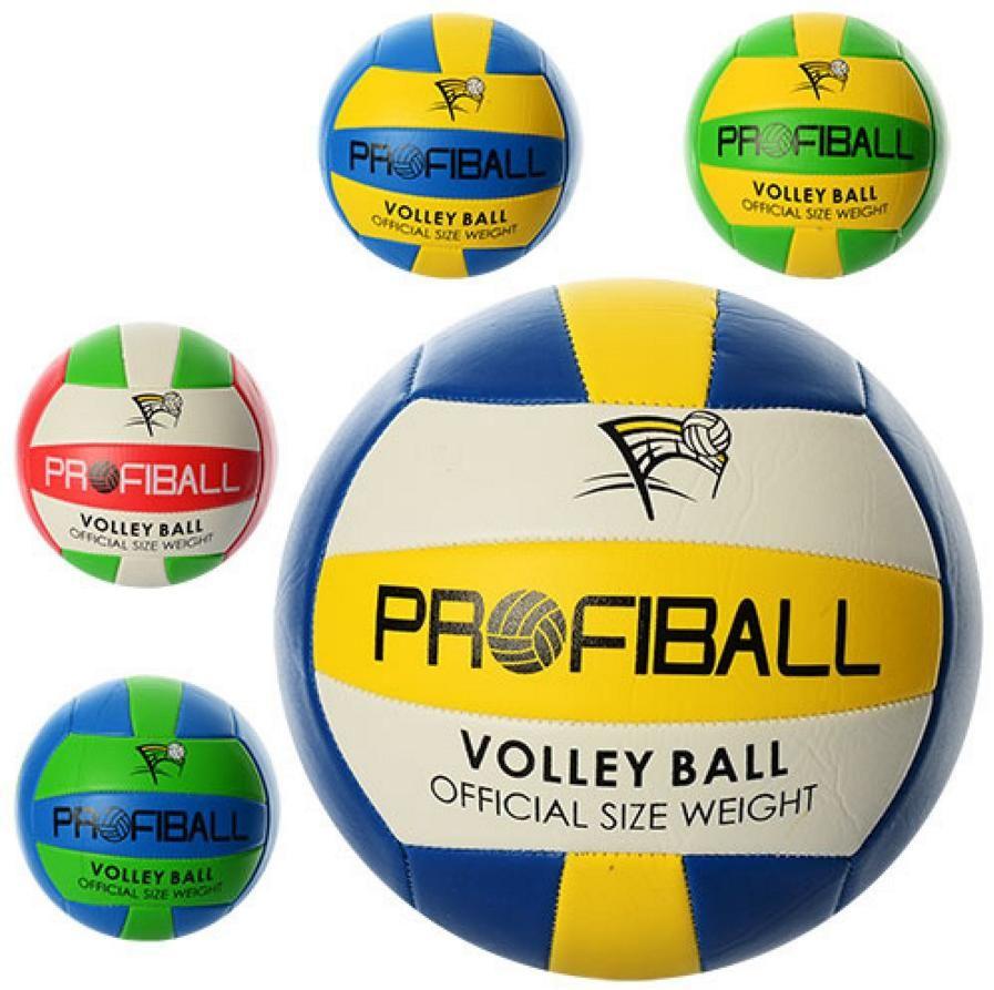 М'яч волейбольний Profiball MS 3159, зшитий, PVC, різний. кольори