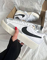 Кроссовки женские Nike Blazer Low Platform White/Black 40