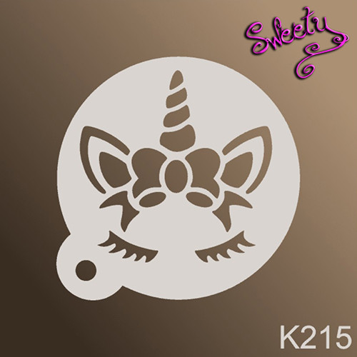 Трафарет для аквагриму багаторазовий Єдиноріг, Stencils by Sweety, фото 1