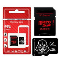 MicroSD карта DarkWeider 64Gb (10 class) с SD адаптером