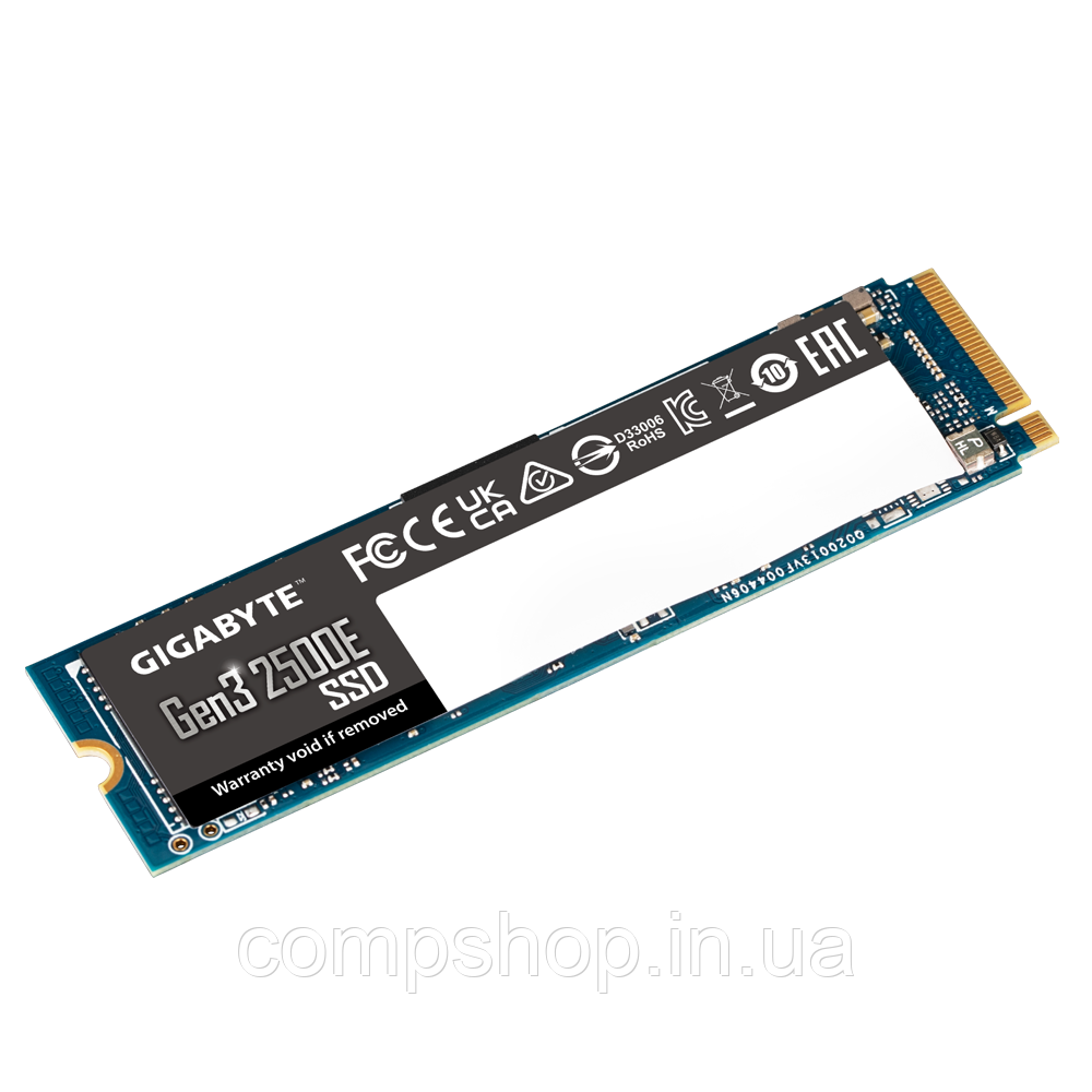 Твердотільний диск M.2   500GB  GigaByte Gen3 2500E  (PCIe 3.0 x4, 2300/1500 MB/s) (код 131512), фото 1