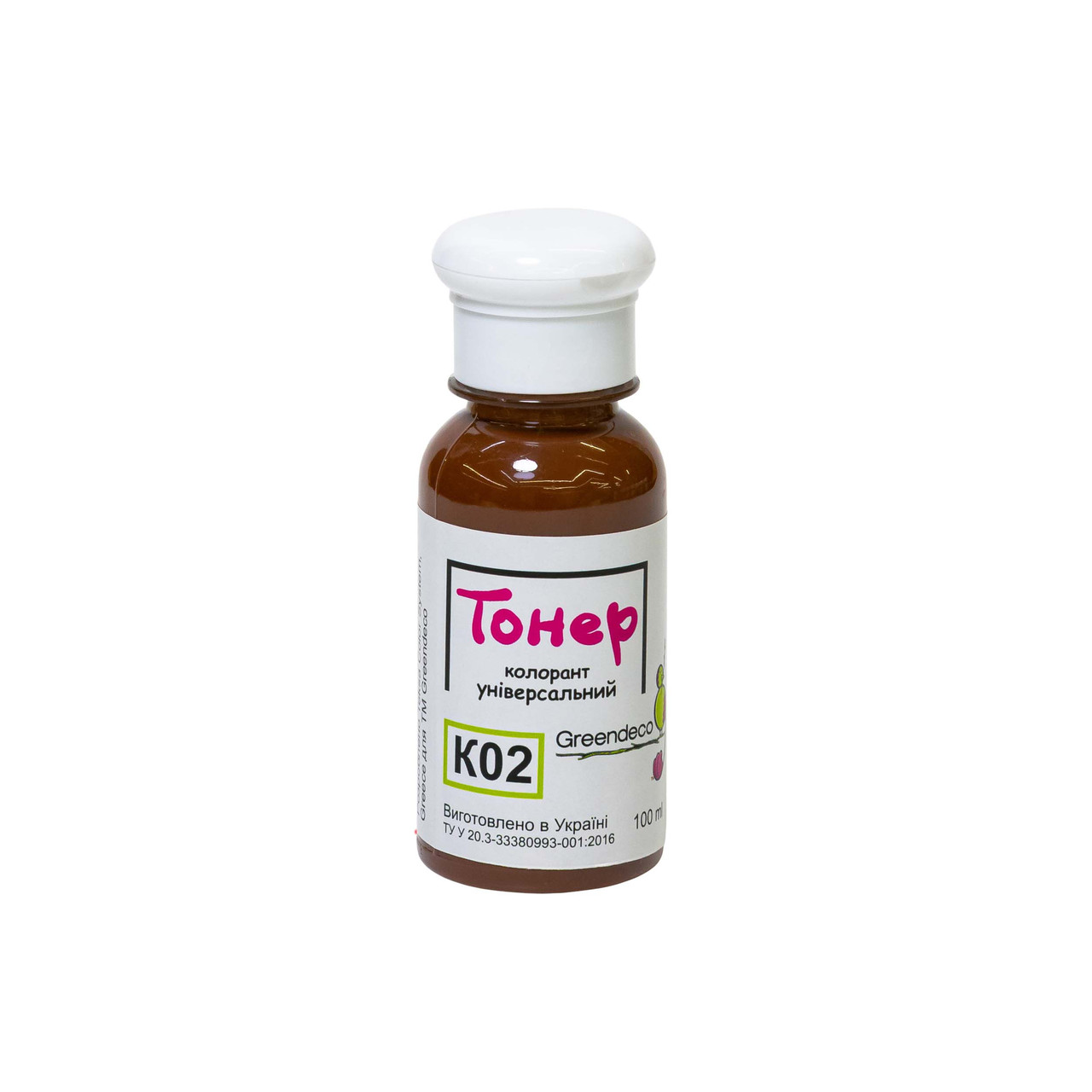 Колорант універсальний Toner K02 (Коричневий оксид) 100 мл. Greendeco