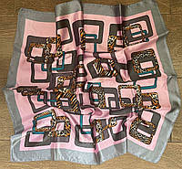 1, Женский легкий шелковый платок квадратный нашейный Размер 60см*60см