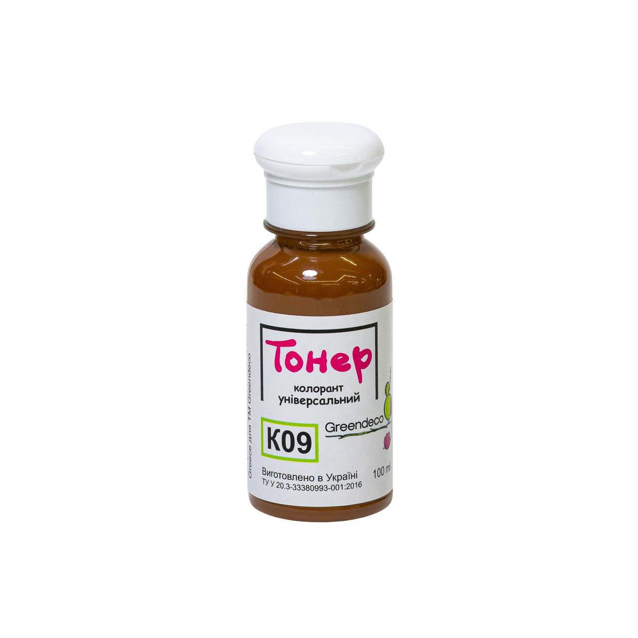 Колорант універсального Toner K09 (Світло-коричневий) 100 мл. Greendeco