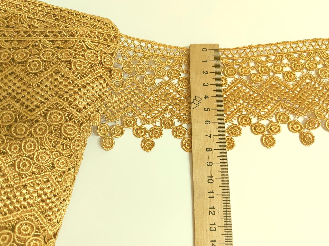 Мереживо мереживо на метраж макраме золотистий 8 см