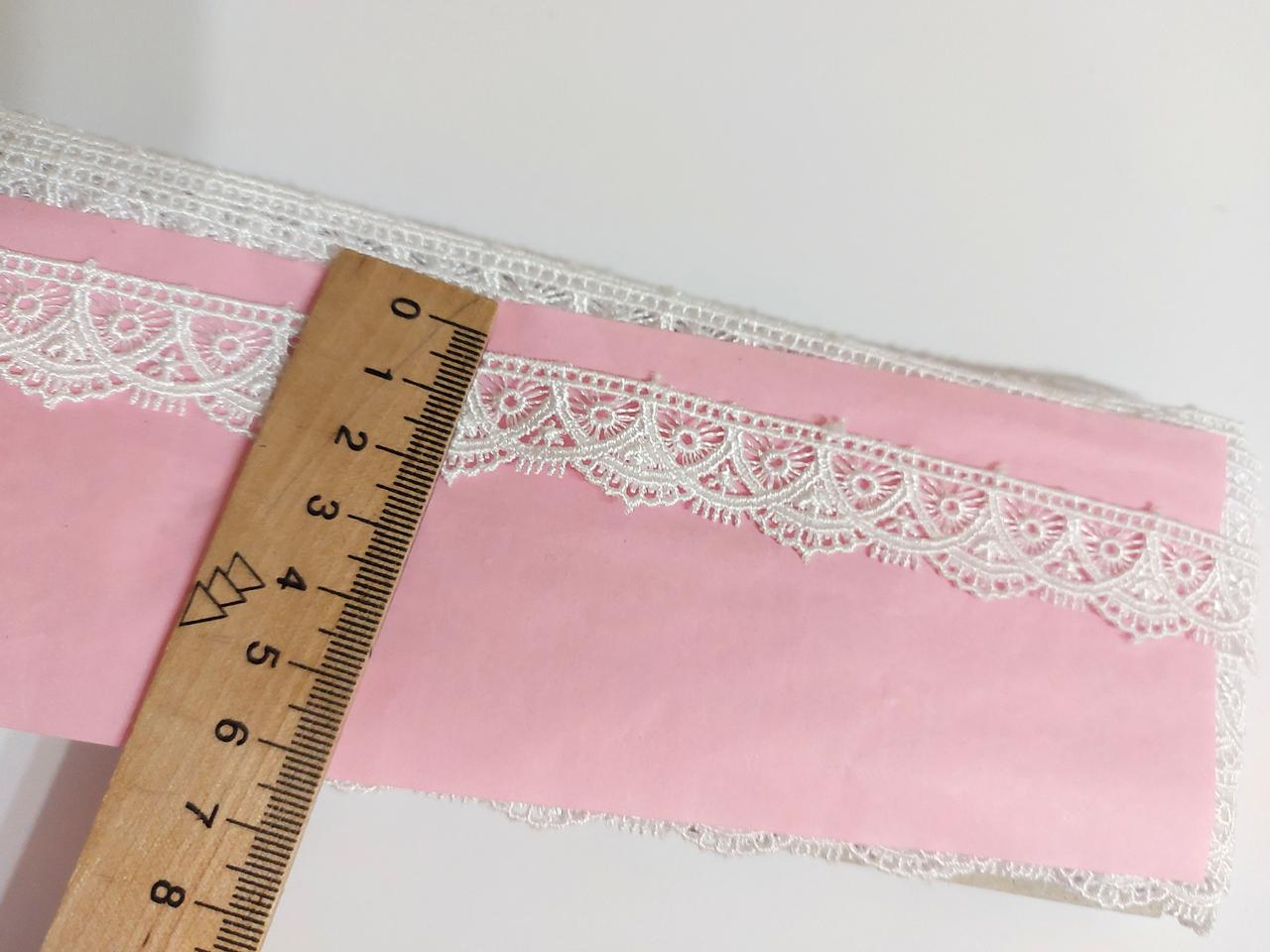 Мереживо макраме вузьке біле 20 мм.