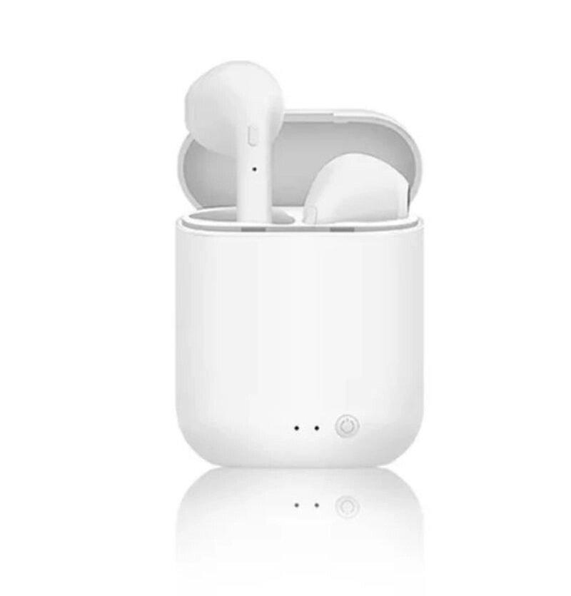 Бездротові навушники bluetooth з мікрофоном в кейсі mini2 macaron, матові white, фото 1