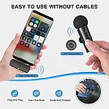 Fifine M8 петличний бездротовий подвійний мікрофон для смартфона з роз'ємом Type-C + перехідник для iPhone, фото 7