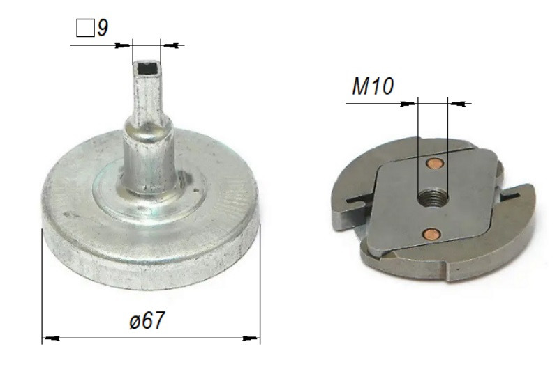 Комплект сцепления на электрокосу (D=65 mm) - фото 2 - id-p1094864955