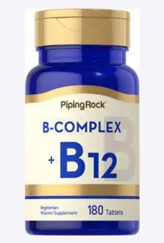 Вітаміни групи В Piping Rock B Complex + Vitamin B-12 180 таблеток