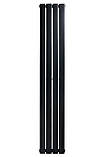 Дизайнерський вертикальний радіатор опалення ARTTIDESIGN Livorno 4/1600/272/50 чорний матовий, фото 4