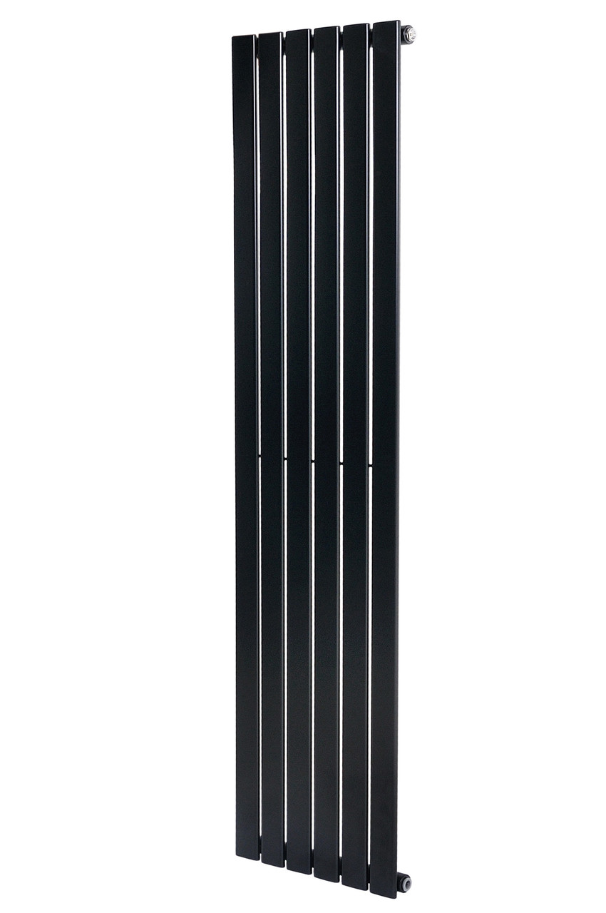 Вертикальний дизайнерський радіатор опалення ARTTIDESIGN Livorno 6/1800/408/50 чорний матовий