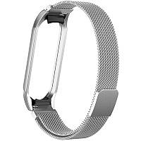 Ремешок Milanese Loop Design для Xiaomi Mi Band 5/6, Серебряный