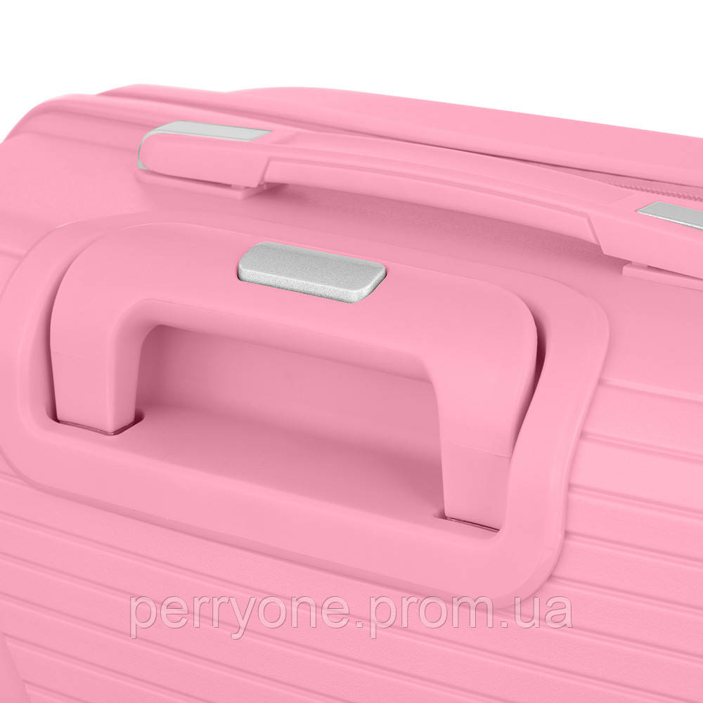 2E Набір пластикових валіз , SIGMA,(L+M+S), 4 колеса, рожевий PER - фото 7 - id-p1862310504