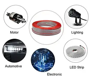 Дріт монтажний, 3-жильний, 10 см. Провід для світлодіодної стрічки., фото 3