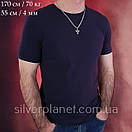 Комплект! Чоловіча срібна цепочка Бісмарк з хрестиком 925 проби, фото 8