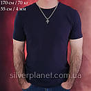 Комплект! Чоловіча срібна цепочка Бісмарк з хрестиком 925 проби, фото 2