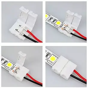 Дріт монтажний, 2-жильний, 10 см. Дріт для під'єднання світлодіодної стрічки., фото 2