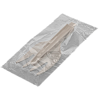 Вилка складная пластиковая белая в индивидуальной упаковке 10,7 см