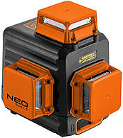 Neo Tools Нівелір лазерний, 3D, акум., Li-Ion, 20м, ± 0.03 мм/м, IP54, ЗП, кейс PER
