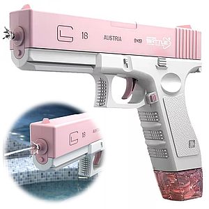 Водяний пістолет електричний Water Gun Glock (pink) з акумулятором