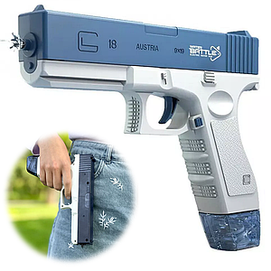 Водяний пістолет електричний Water Gun Glock (blue) з акумулятором