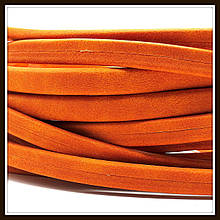 Шнур замшевий 10*5 мм, колір помаранчевий