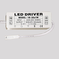 Блок питания LED драйвер QH 1Wx18-25, для подключения к светодиодам или подходящим по характеристикам сборкам.