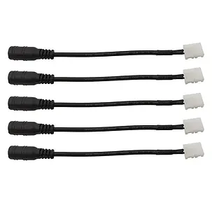 Роз'єм DC Power, Female 5.5x2.1мм х конектор 5050. Конектор для світлодіодної стрічки 5050., фото 2