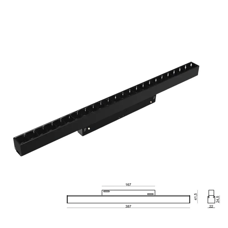 Світильник для магнітної трекової системи 24W, 4000К, 1920Lm, smd 3030 OSRAM, кут 30 °, довжина 387мм