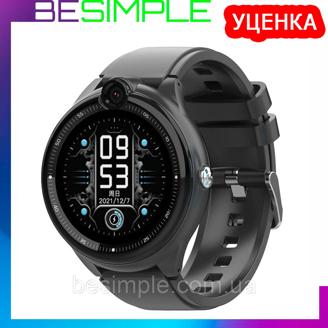 УЦІНКА! Дитячий розумний годинник з GPS Y02 Чорний / Дитячий смарт годинник з функцією відеозв'язку / Наручний годинник для дітей