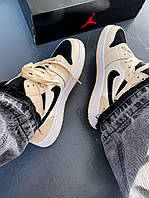 Женские кроссовки Nike Jordan 1 Mid Yellow/Black