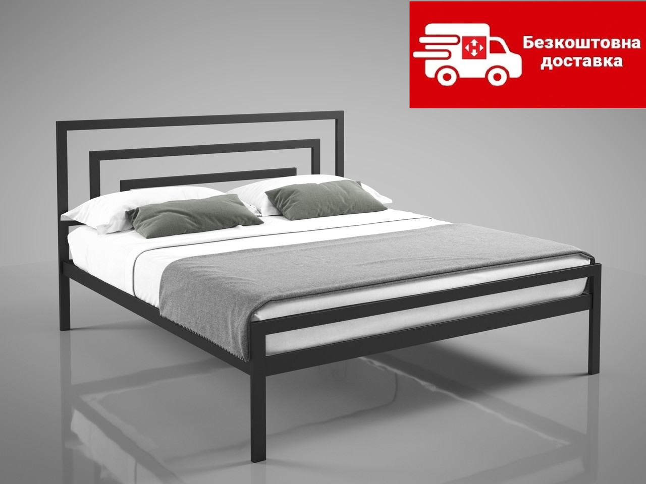 Ліжко Вереск 160*190 металеве LOFT, фото 1