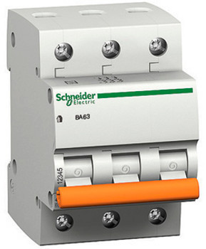 Автоматичний вимикач 3-полюсний Schneider Electric BA63 3P 63A C 11229