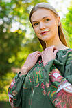 Зелена дизайнерська вишиванка в стилі бохо, арт.4620, фото 8